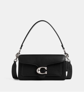 Sac à main Tabby 26 en cuir grainé - Coach - Noir et argent