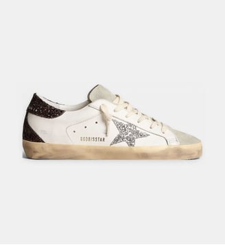 Baskets basses Super Star Classic en cuir - Golden Goose - Blanc et argent