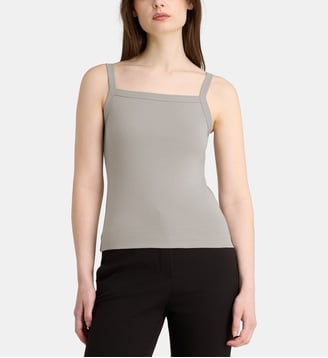 Débardeur ajusté May Cami coton bio - Flore Flore - Gris moyen
