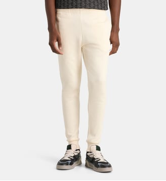 Pantalon de jogging slim coton organique mélangé - Lacoste - Écru