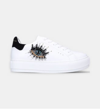 Baksets basses Laney Eye en cuir - Kurt Geiger London - Crème