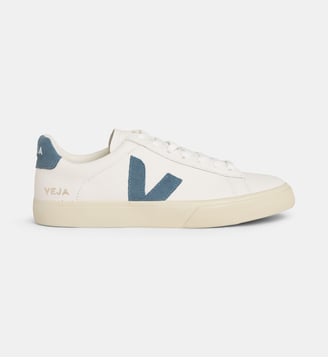 Baskets basses Campo cuir ChromeFree - Veja - Blanc et bleu