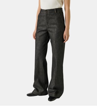 Jean California large coton bio mélangé taille haute - Soeur - Noir