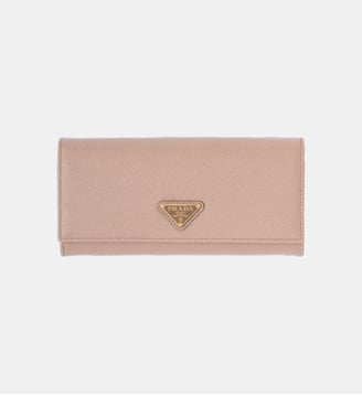 Compagnon en cuir signature - Prada - Poudre
