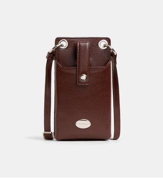 Sac pochette porte téléphone Alger Buni cuir grainé - Mac Douglas - Chocolat