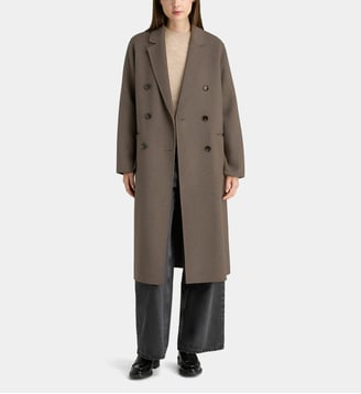 Manteau long Tanguy laine double face - Galeries Lafayette - Beige