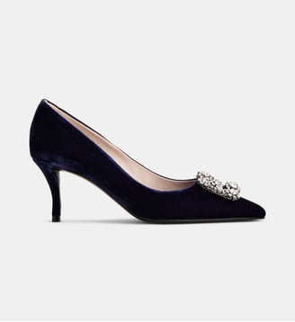 Escarpins Dec. Flower Strass B. Sin 65 - Roger Vivier - Bleu fonce