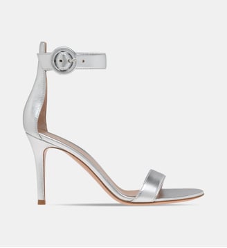 Sandales à talons Portofino 85 en cuir - Gianvito Rossi - Argent