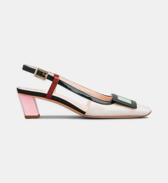 Escarpins sling back Belle Vivier en cuir - Roger Vivier - Blanc et vert
