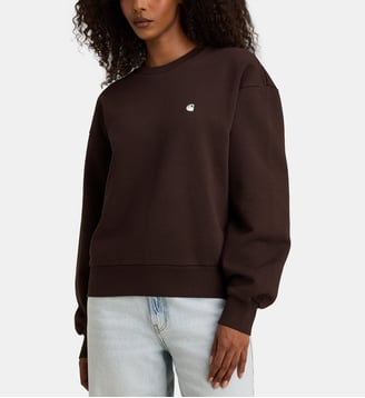 Sweat droit W' Casey coton stretch - Carhartt WIP - Marron chocolat