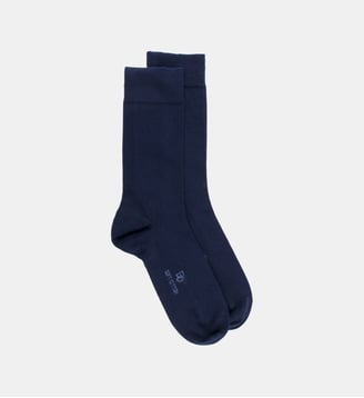 Chaussettes classiques en coton égyptien - Doré Doré - Bleu marin