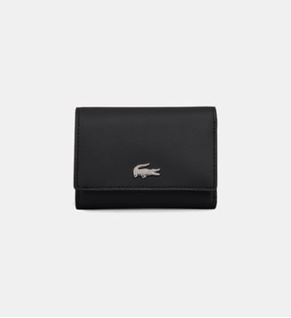 Portefeuille Anna texturé - Lacoste - Noir et blanc
