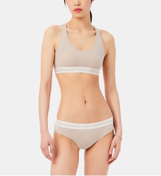 Brassière signature coton stretch - Lacoste - Beige