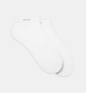 2 paires de chaussettes basses en maille stretch - BOSS - Blanc cassé