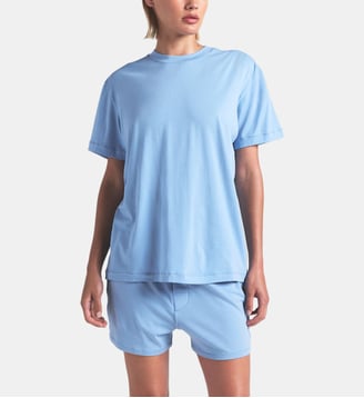 T-shirt Boyfriend ample signature - Skims - Bleu ciel