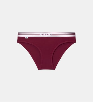 Culotte signature coton stretch - Lacoste - Bordeaux