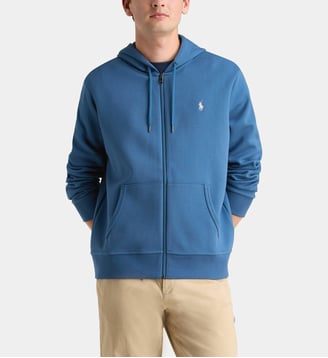 Sweat droit zippé en coton mélangé signature - Polo Ralph Lauren - Bleu moyen