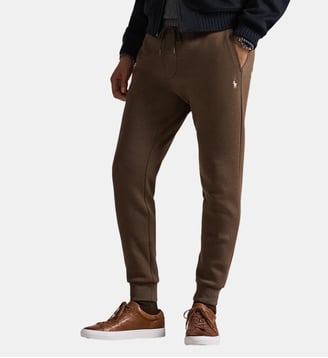 Pantalon de jogging droit en coton mélangé - Polo Ralph Lauren - Marron ambre