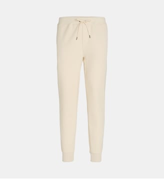 Pantalon de jogging droit en coton mélangé - Polo Ralph Lauren - Crème