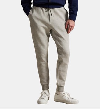Pantalon de jogging droit en coton mélangé - Polo Ralph Lauren - Gris moyen