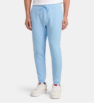Pantalon de jogging droit en coton mélangé - Polo Ralph Lauren - Bleu ciel