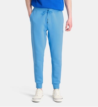 Pantalon de jogging droit en coton mélangé - Polo Ralph Lauren - Bleu clair