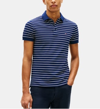 Polo slim 1985 en coton piqué - Tommy Hilfiger - Bleu marine moyen