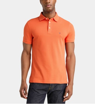 Polo slim 1985 en coton piqué - Tommy Hilfiger - Orange vif