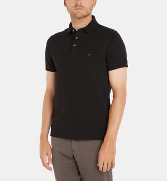 Polo slim 1985 en coton piqué - Tommy Hilfiger - Noir foncé