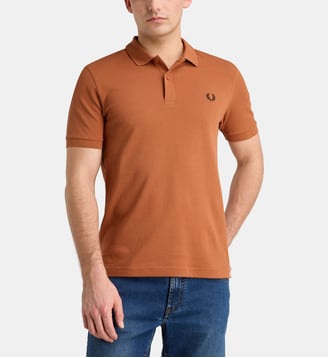 Polo slim logo coton piqué  - Fred Perry - Orange brique