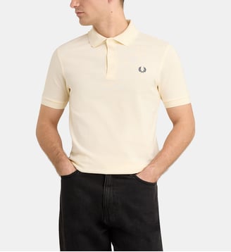 Polo slim logo coton piqué - Fred Perry - Écru