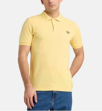 Polo slim logo coton piqué - Fred Perry - Jaune doux
