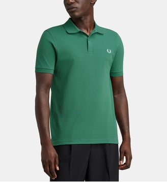 Polo logo coton piqué  - Fred Perry - Vert agathe