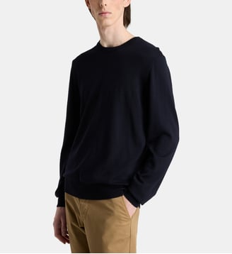 Pull droit fin Noliti laine mérinos - Balibaris - Bleu marine
