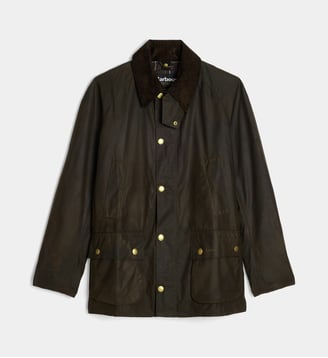 Parka droite mi-longue Ashby coton enduit - Barbour - Marron foncé