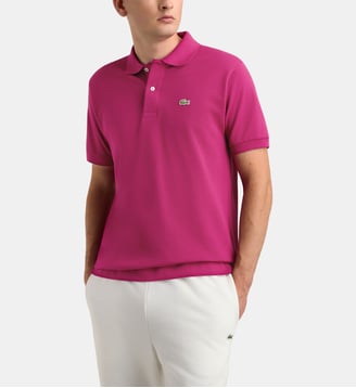 Polo droit coton piqué  - Lacoste - Rose fuchsia