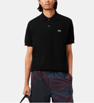 Polo droit coton piqué  L12.12 - Lacoste - Noir