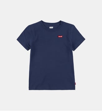 T-shirt droit coton logo signature - Levi's Kids - Bleu marine