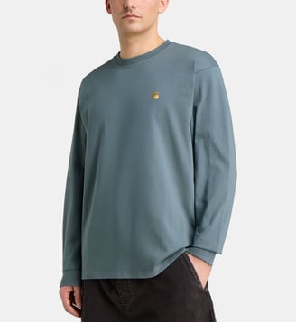 T-shirt loose Chase droit coton - Carhartt WIP - Bleu moyen