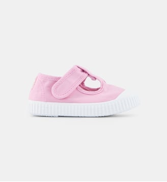 Tennis basses coton - Victoria - Rose foncé