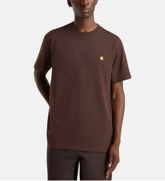 T-shirt droit Chase coton - Carhartt WIP - Marron et doré