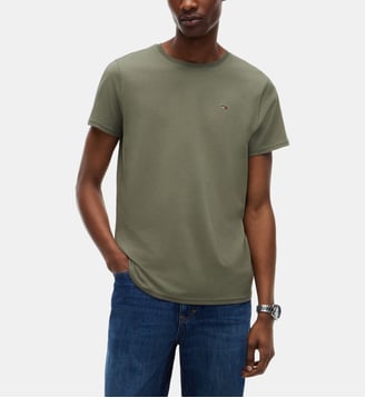 T-shirt slim en coton - Tommy Hilfiger - Kaki
