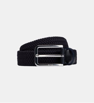 Ceinture tissée modèle Clorio - BOSS - Bleu marine