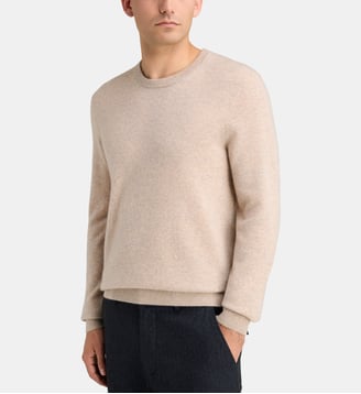 Pull droit uni Nachron en cachemire - Galeries Lafayette - Marron moyen
