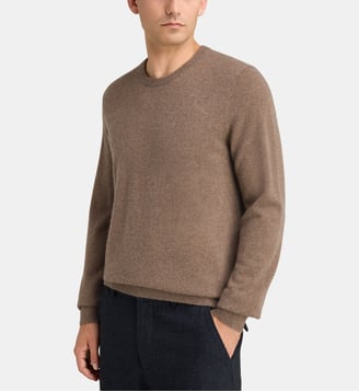 Pull droit uni Nachron en cachemire - Galeries Lafayette - Beige gris