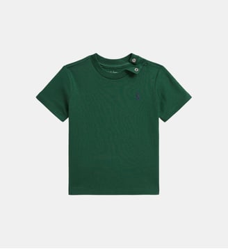 T-shirt col rond pony jersey de coton - Polo Ralph Lauren - Vert forêt