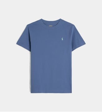 T-shirt droit jersey de coton - Polo Ralph Lauren - Bleu ciel