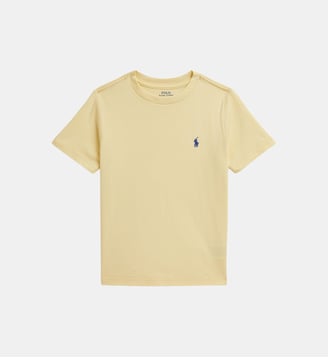 T-shirt droit jersey de coton - Polo Ralph Lauren - Jaune pastel