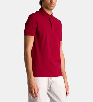 Polo droit en coton piqué stretch Paris - Lacoste - Bordeaux foncé