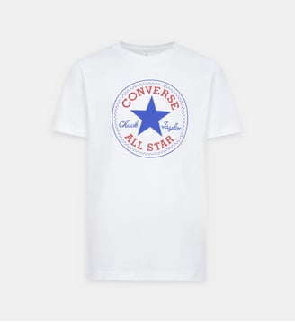 T-shirt droit en coton signature - Converse - Blanc
